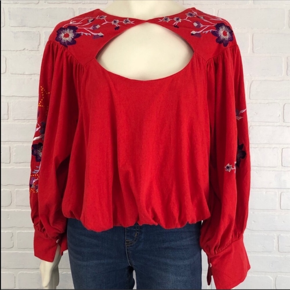 Free People Lita embroidered long sleeve shirt - Picture 3 of 8